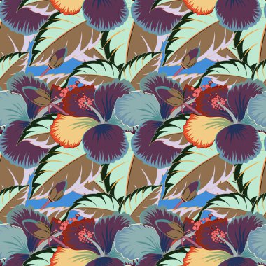 Renksiz çiçek vektör deseni 