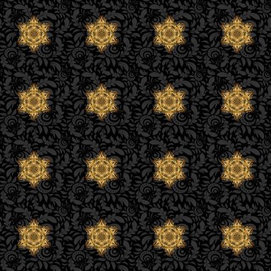 Altın parıltı deseni. Tasarımlar için harika bir arkaplan. Altın mandala. Parlak dekorasyon kapağı tatil davetiyesi. Soyut lüks dekoratif parlak doku.