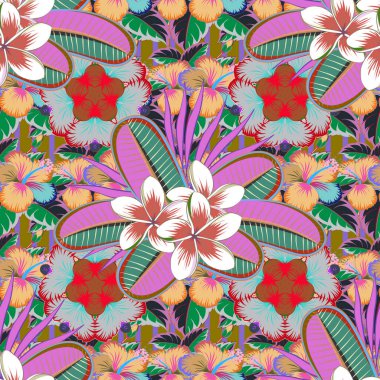 Renksiz çiçek vektör deseni 