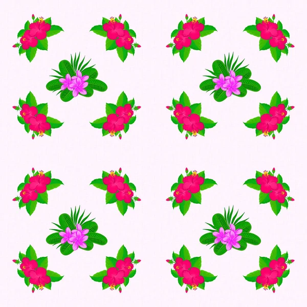 Color Seamless Floral Vector Pattern Illustration — Stock Vector