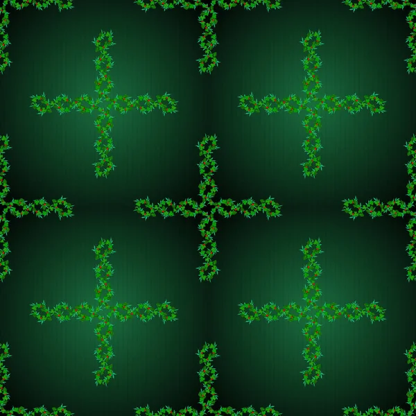 Vector Illustratie Naadloos Bloemenpatroon Met Gestileerde Bloemen Grijze Groene Blauwe — Stockvector