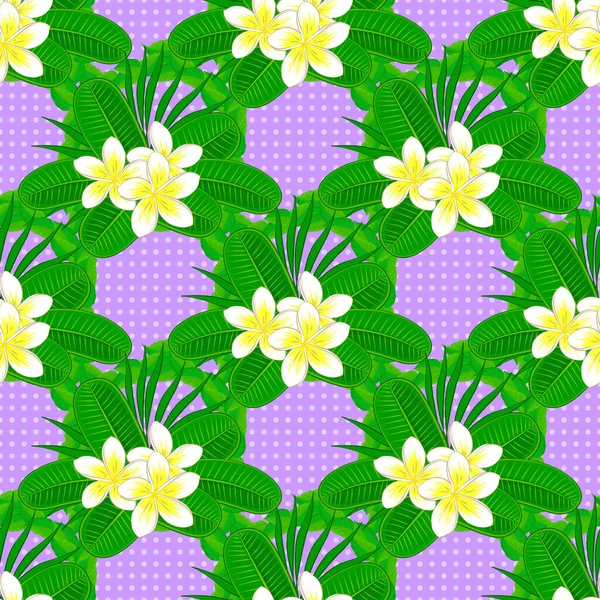 Ilustração Eleitor Padrão Floral Sem Costura Fundo Violeta Com Flores — Vetor de Stock