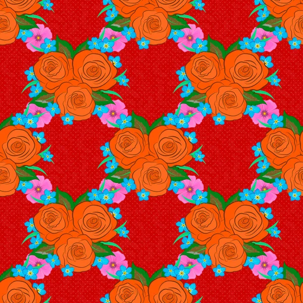 Couleur Motif Vecteur Floral Sans Couture — Image vectorielle