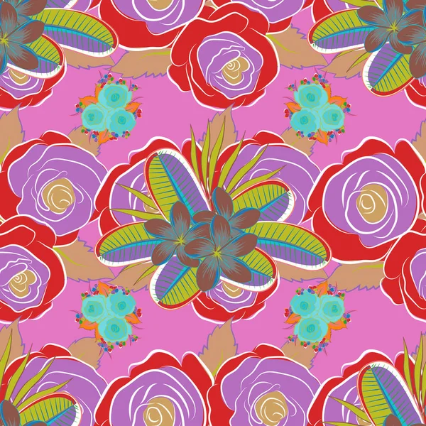 Ornamento Floral Vintage Padrão Sem Costura Clássico Abstrato — Vetor de Stock