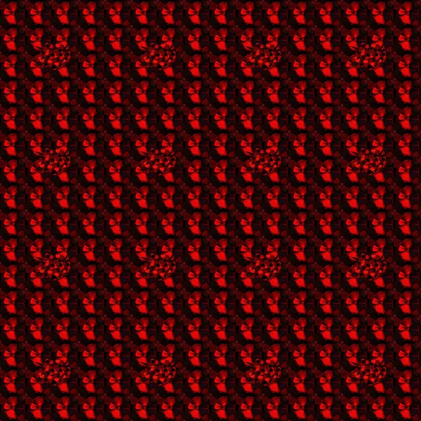 Бесшовная Текстура Цветочных Композиций Красных Тонах Оптическая Иллюзия Космическими Цветами — стоковый вектор