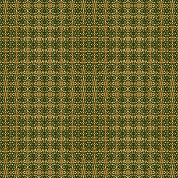 Ročník Barokní Květinový Bezešvý Vzor Zlatě Zeleni Luxusní Královský Viktoriánský — Stockový vektor
