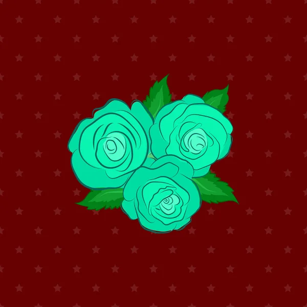 Цветочный Бесшовный Узор Цветущими Розовыми Цветками Зелеными Листьями Красного Зеленого — стоковый вектор