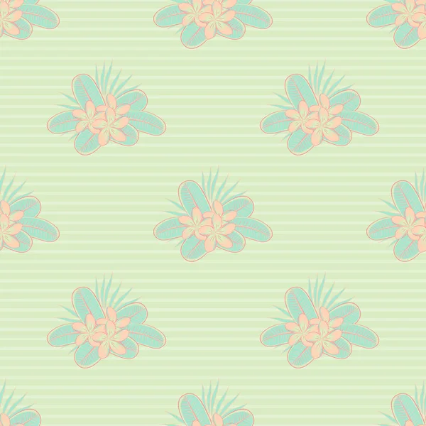 Modelo Vectorial Elegancia Abstracto Sin Costuras Con Flores Plumeria Colores — Vector de stock