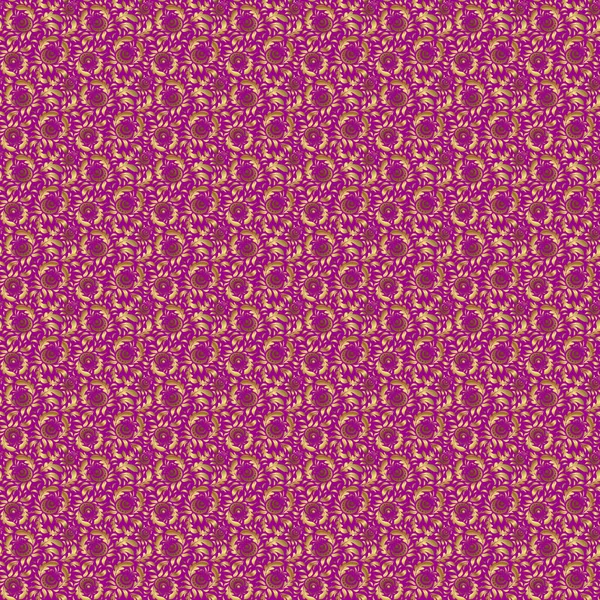 紫色背景的皇家金黄色无缝图案 邀请函 包装材料的奢华装饰 矢量说明 — 图库矢量图片