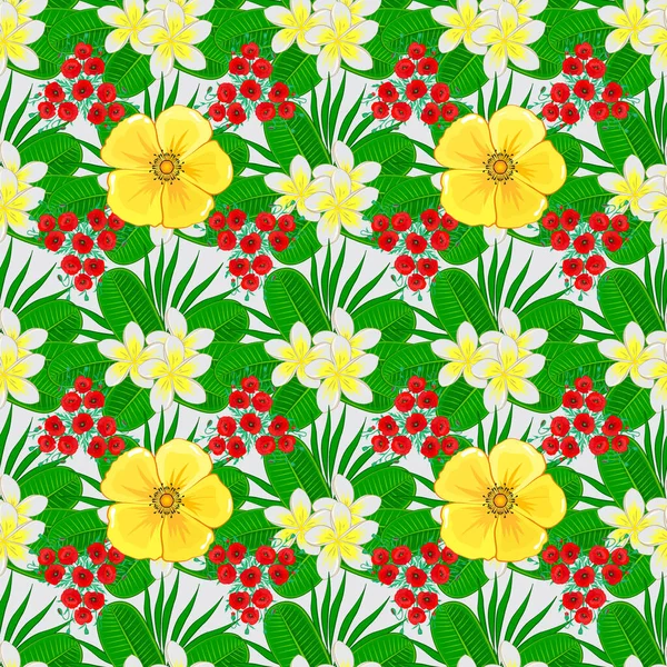 Floral Patroon Kan Worden Gebruikt Voor Behang Inpakpapier Textiel Print — Stockvector