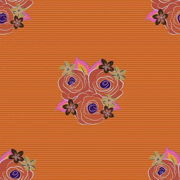 Колір Безшовного Квіткового Векторного Візерунка — стоковий вектор