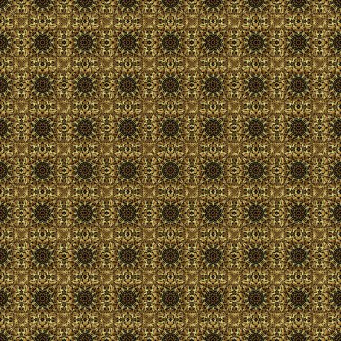 Geometrik yinelenen kusursuz desen. Altıgen şekilli, siyah arka planda altın gradyan. Vektör illüstrasyonu.