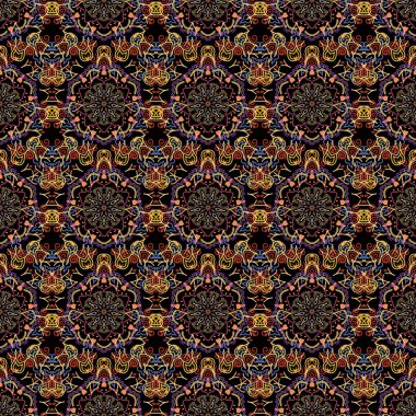 Sarı, klasik barok süsü. Retro dikişsiz antika şekilli akanthus. Dekoratif tasarım unsuru filigran hat sanatı. Vektör illüstrasyonu.