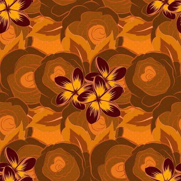 Renksiz çiçek vektör deseni 