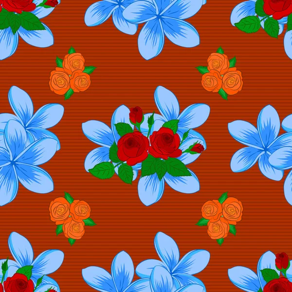 Couleur Motif Vecteur Floral Sans Couture — Image vectorielle