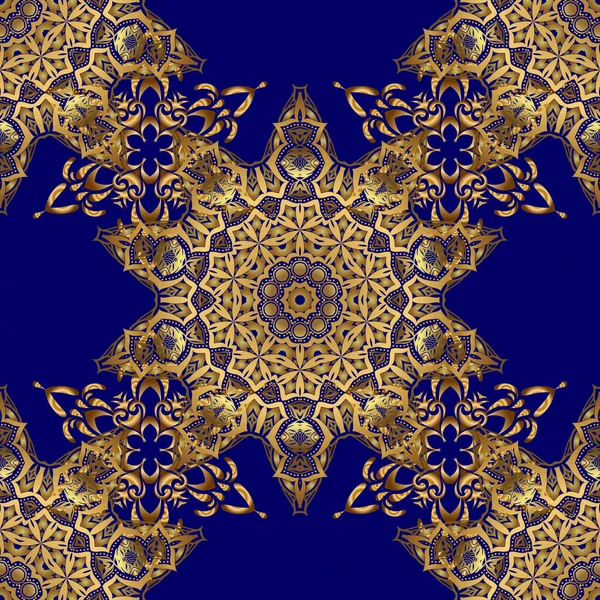 Blauwe Achtergrond Vector Luxe Blauwe Achtergrond Met Gouden Elementen Glitter — Stockvector