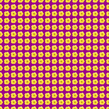 Mor bir arka planda çiçekli, dikişsiz desen. Tatlı kozmos çiçekleri baskısı.