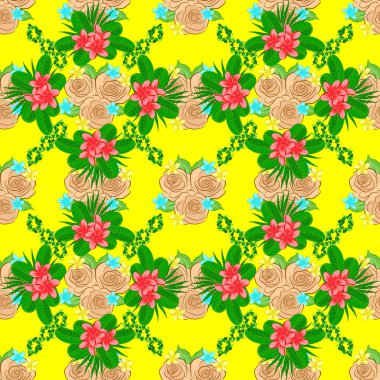 Renksiz çiçek vektör deseni 