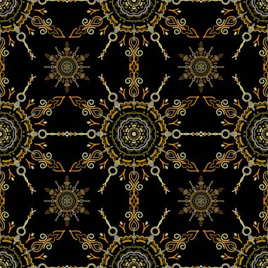 Vektörsüz geometrik desenler. Eski dokular. Kartlar için dekoratif arka plan, davetiyeler, sarı renkli web tasarımı. Retro dijital kağıt.