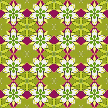 Renksiz çiçek vektör deseni 