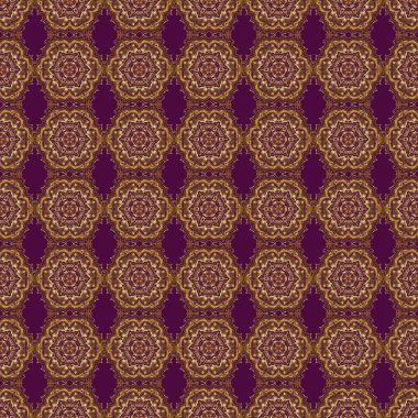 Pembe arka planda klasik altın süslemeleri olan kusursuz çiçek kenarı. Altın pürüzsüz desen.