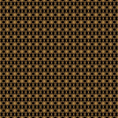 Taylandlı hatlar, siyah bir arka planda altın desenli. Geleneksel Tayland altın arka planı ve ızgaralı dokusu. Yazdırma, kumaş veya tekstil için altın desenli Tayland ipeği biçimi vektör tasarımı.