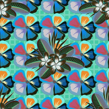 Renksiz çiçek vektör deseni 