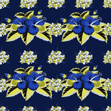 Eski bir çiçek süsü. Soyut klasik dikişsiz desen