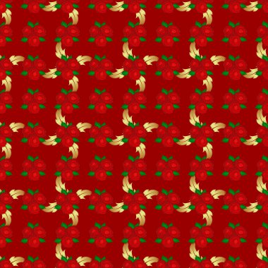 Kusursuz çiçek vektör deseni çizimi