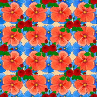 Kozmos çiçekleriyle klasik tarzda enfes bir desen. Kozmos çiçekleriyle suluboya kusursuz desen. Bej arka planda modaya uygun bir iz. Dekorasyon ve tasarım için güzel desen.