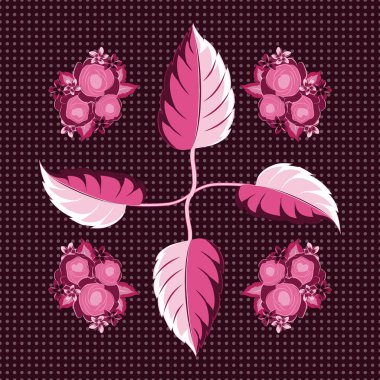 Renksiz çiçek vektör deseni 