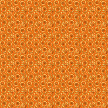 Parlayan Altın Elementlerle Zarif Noel Arkaplanı. Turuncu arka planda altın gibi kusursuz bir desen var. Vektör illüstrasyonu.