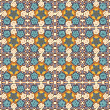 Mavi, gri ve bej renkli küçük şirin çiçekler. Bir sürü çiçeğin görüntüsüyle kusursuz bir desen. Ditsy biçim vektör çizimi.