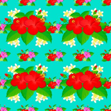 Kusursuz desenli çiçek vektör çizimi