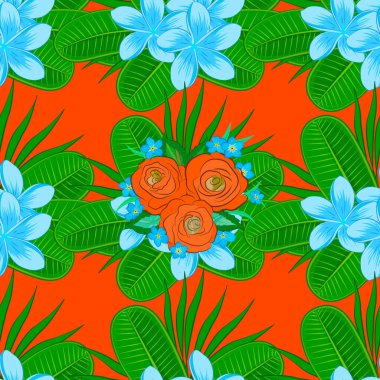 Renksiz çiçek vektör deseni 