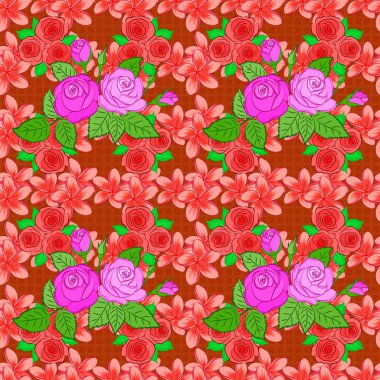 Renksiz çiçek vektör deseni 