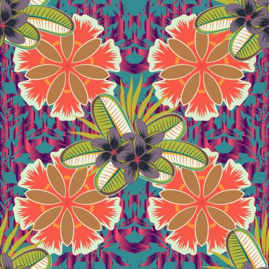 Renksiz çiçek vektör deseni 