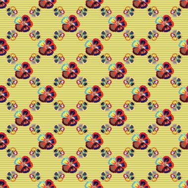 Renksiz çiçek vektör deseni 