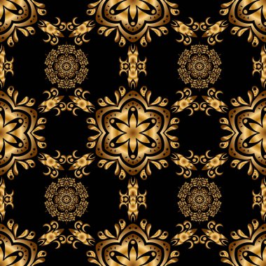 Taylandlı hatlar, siyah bir arka planda altın desenli. Geleneksel Tayland altın arka planı ve ızgaralı dokusu. Yazdırma, kumaş veya tekstil için altın desenli Tayland ipeği biçimi vektör tasarımı.