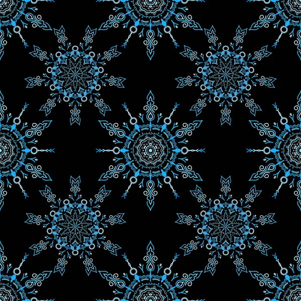 Синяя Текстура Чёрном Фоне Графический Современный Узор Абстрактный Рисунок Арабском — стоковый вектор