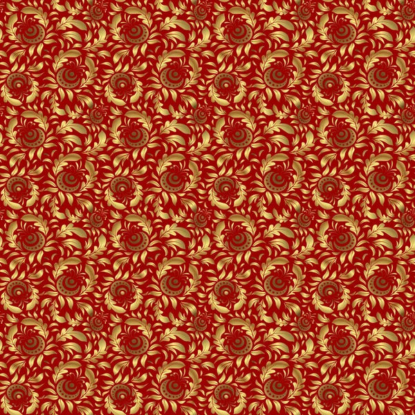 Золотистый Узор Стиле Тайского Шелка Печати Текстиля Линия Тайского Безseamless — стоковый вектор