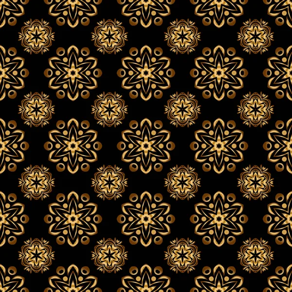 Padrão Geométrico Abstrato Fundo Dourado Padrão Geométrico Sem Costura Fundo — Vetor de Stock