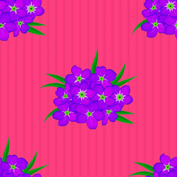 Fundo Floral Vetorial Bonito Padrão Sem Costura Flores Cosmos Cores — Vetor de Stock