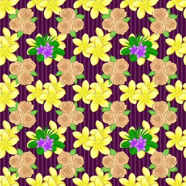 Απρόσκοπτη Μοτίβο Floral Διανυσματική Απεικόνιση — Διανυσματικό Αρχείο