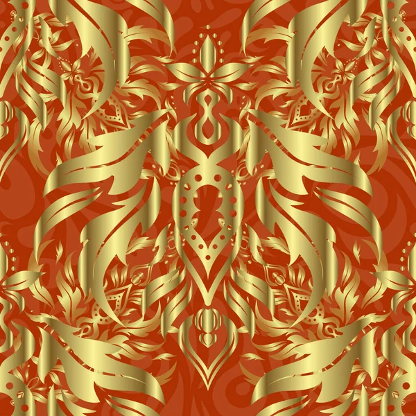 Универсальный Векторный Рисунок Обоев Текстиля Бумаги Упаковочной Коробки Винтаж Узор — стоковый вектор