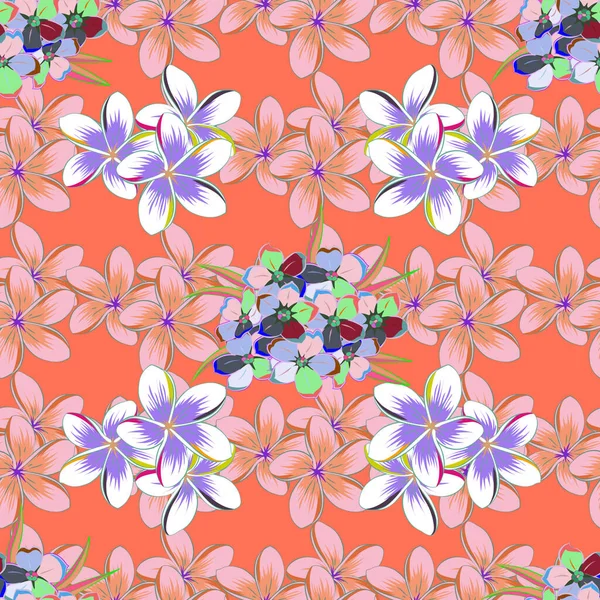 ベクトルフラワーの概念 葉には天然の斑紋があります シームレスな花のパターンは ウェブサイトの背景 包装紙に使用することができます 夏のデザイン — ストックベクタ