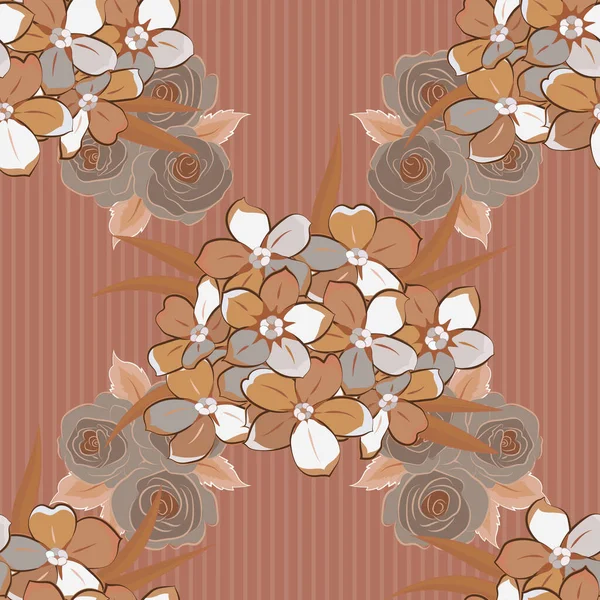 Illustration Vectorielle Impression Fleur Primula Aquarelle Douce Motif Sans Couture — Image vectorielle