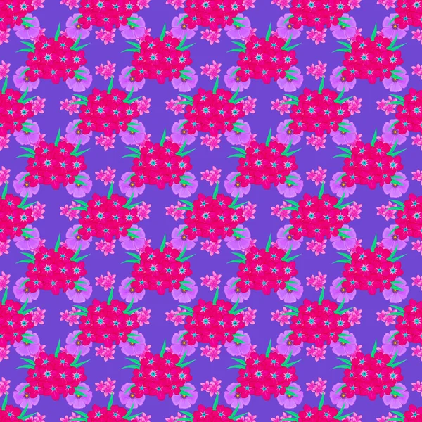 Fleur Onagre Vectorielle Dessinée Main Sur Fond Violet — Image vectorielle
