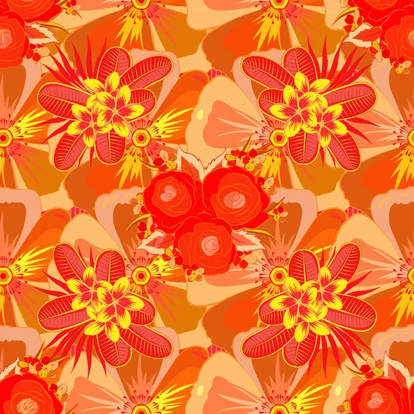 Couleur Motif Vecteur Floral Sans Couture — Image vectorielle