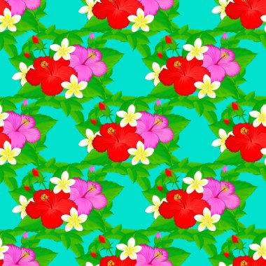 Web sayfaları, düğün davetiyeleri, tekstil, duvar kağıtları için vektör romantik arka plan. Mavi arka planda suluboya çiçekleri kusursuz desen.